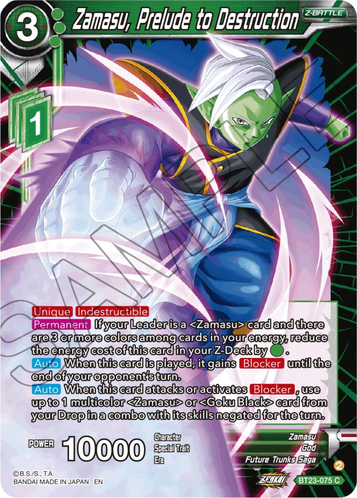 Zamasu, Prelude to Destruction (BT23-075) [Perfect Combination] | Event Horizon Hobbies CA