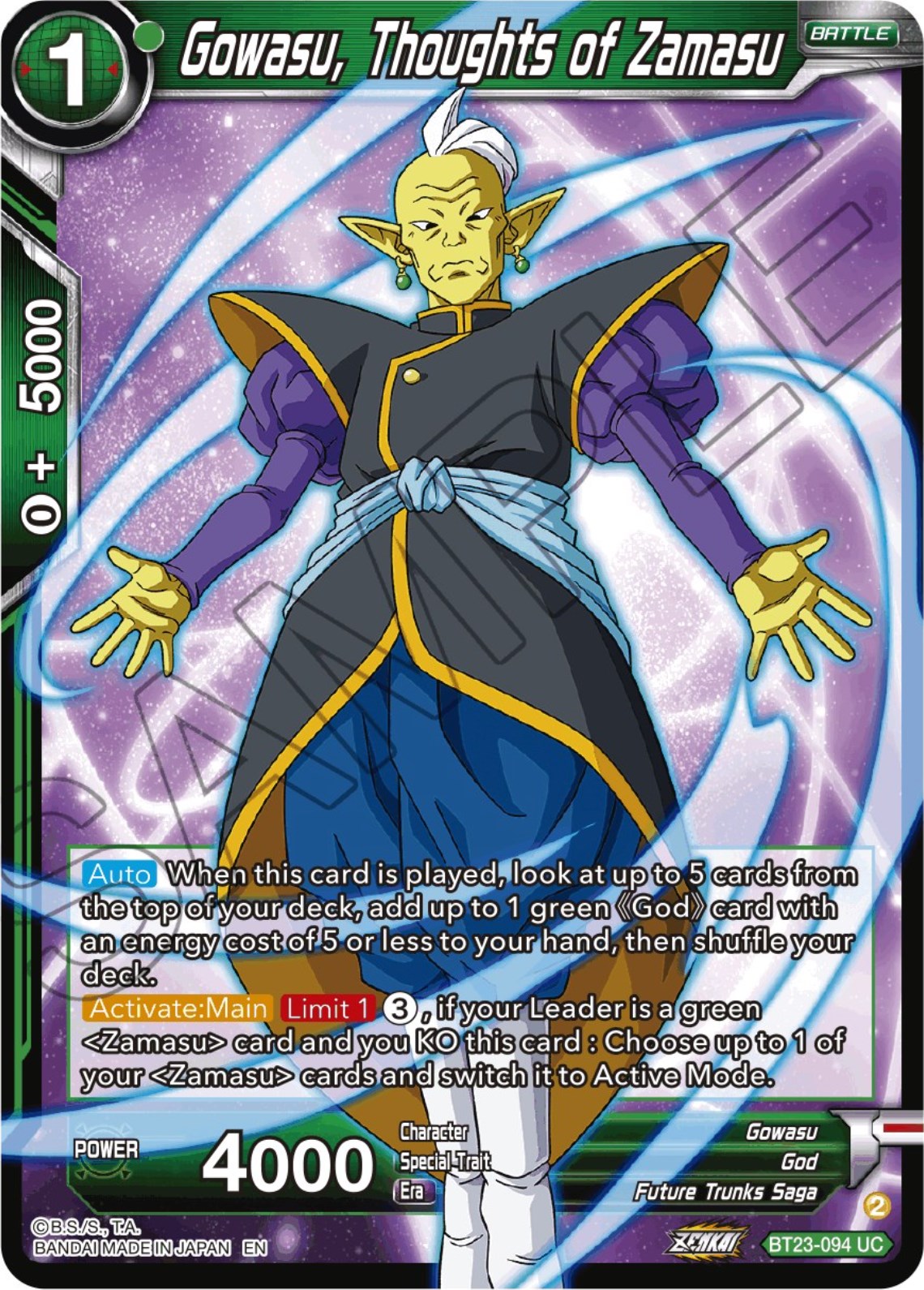 Gowasu, Thoughts of Zamasu (BT23-094) [Perfect Combination] | Event Horizon Hobbies CA