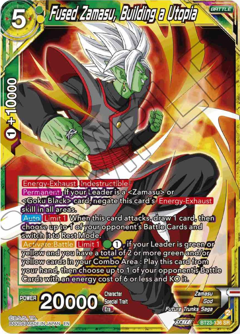 Fused Zamasu, Building a Utopia (BT23-136) [Perfect Combination] | Event Horizon Hobbies CA