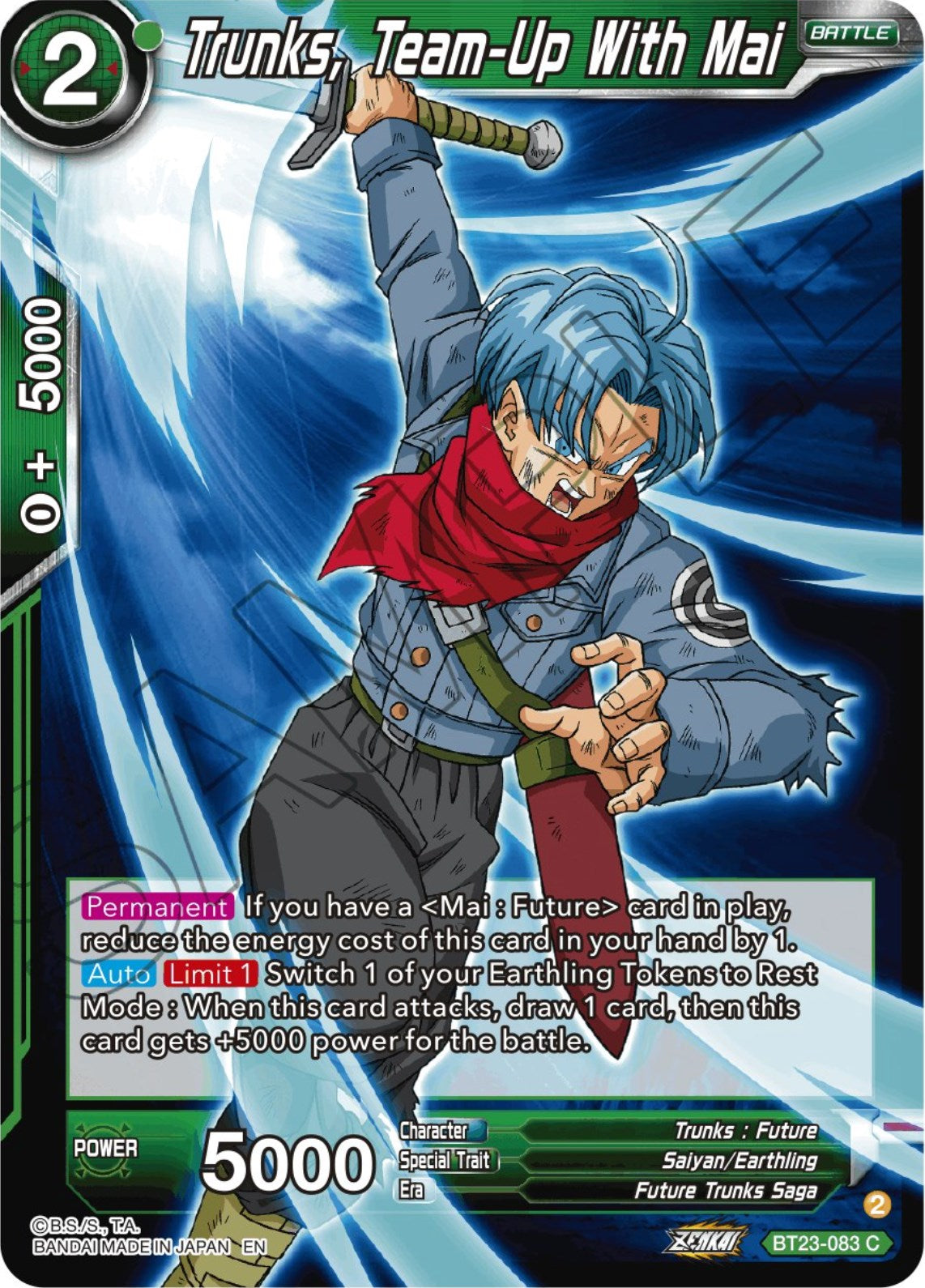 Trunks, Team-Up With Mai (BT23-083) [Perfect Combination] | Event Horizon Hobbies CA