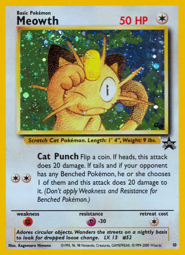 Meowth (10) [Wizards of the Coast: Black Star Promos] | Event Horizon Hobbies CA