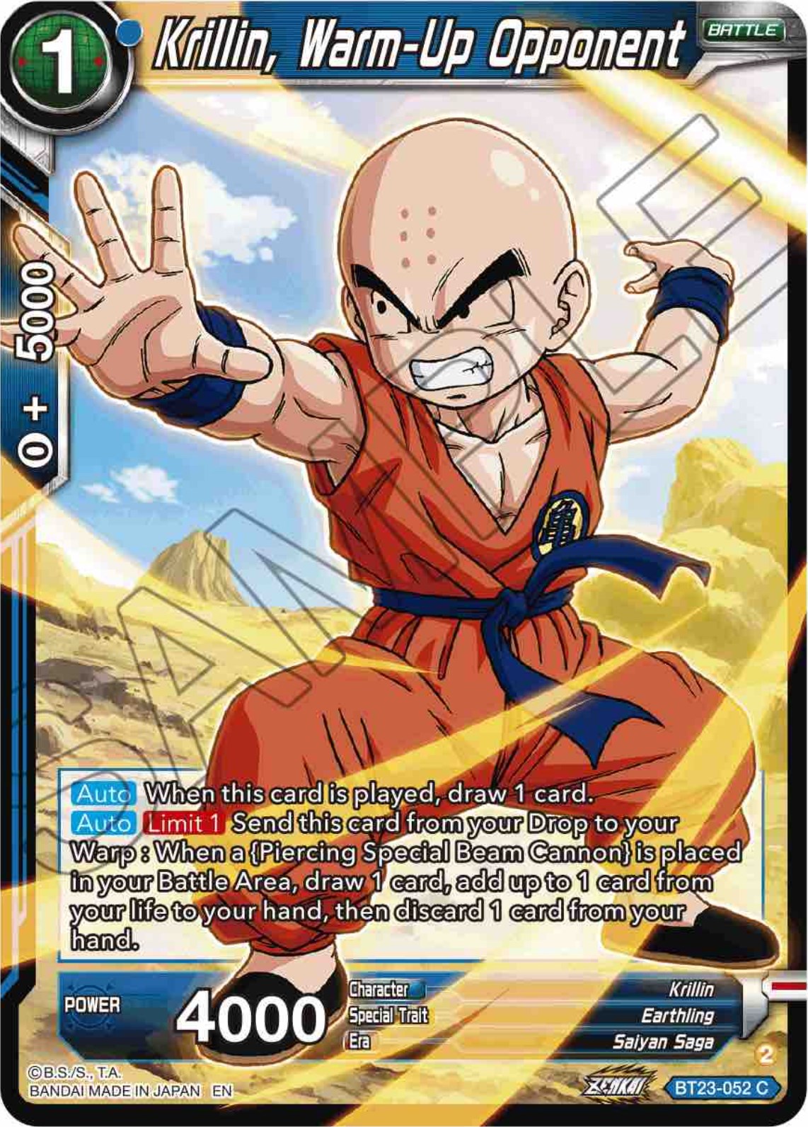 Krillin, Warm-Up Opponent (BT23-052) [Perfect Combination] | Event Horizon Hobbies CA