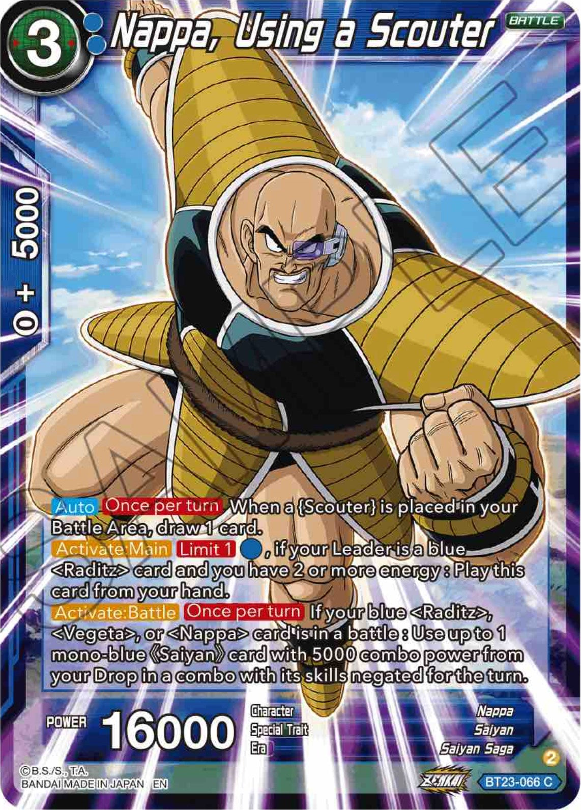 Nappa, Using a Scouter (BT23-066) [Perfect Combination] | Event Horizon Hobbies CA