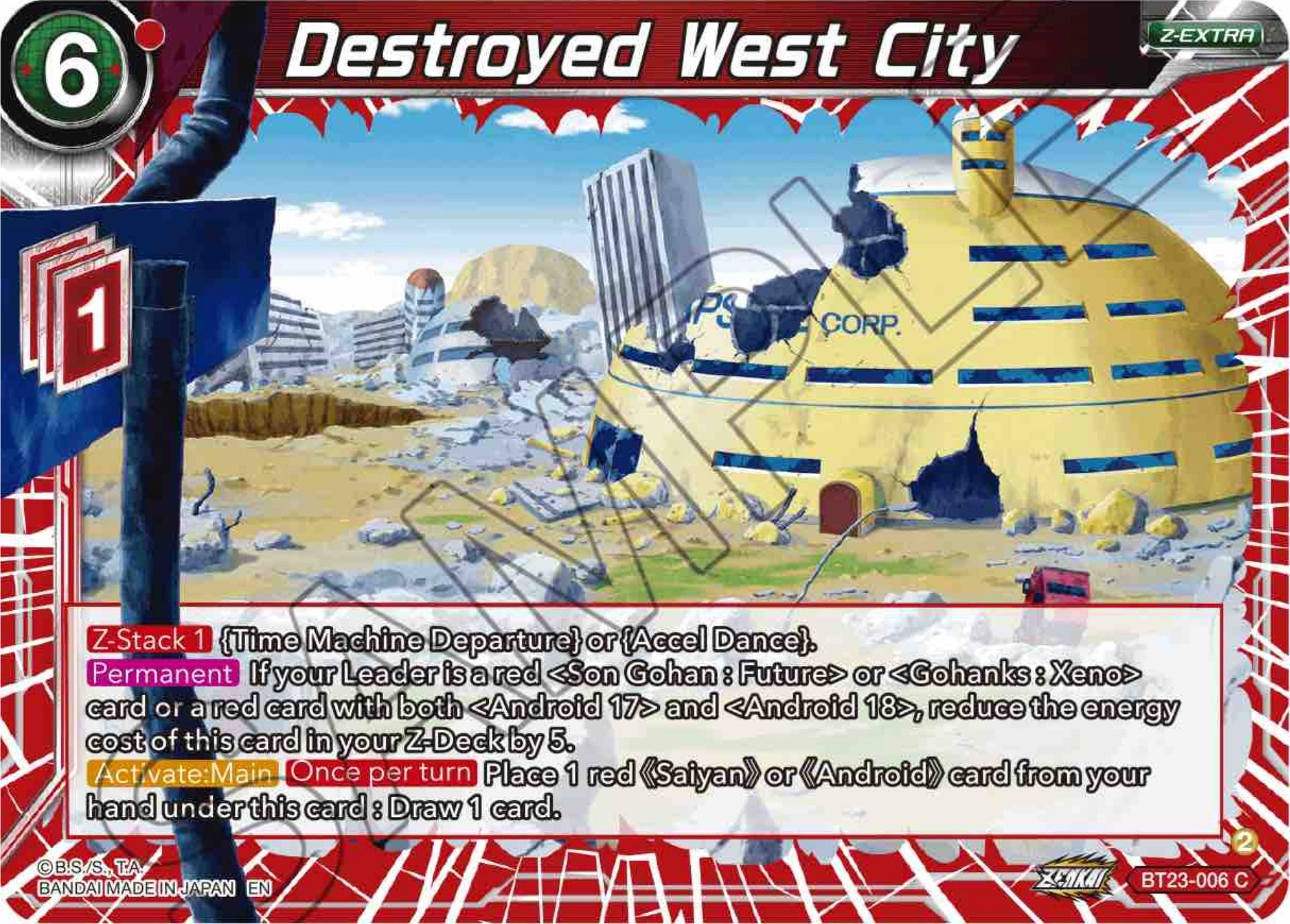 Destroyed West City (BT23-006) [Perfect Combination] | Event Horizon Hobbies CA