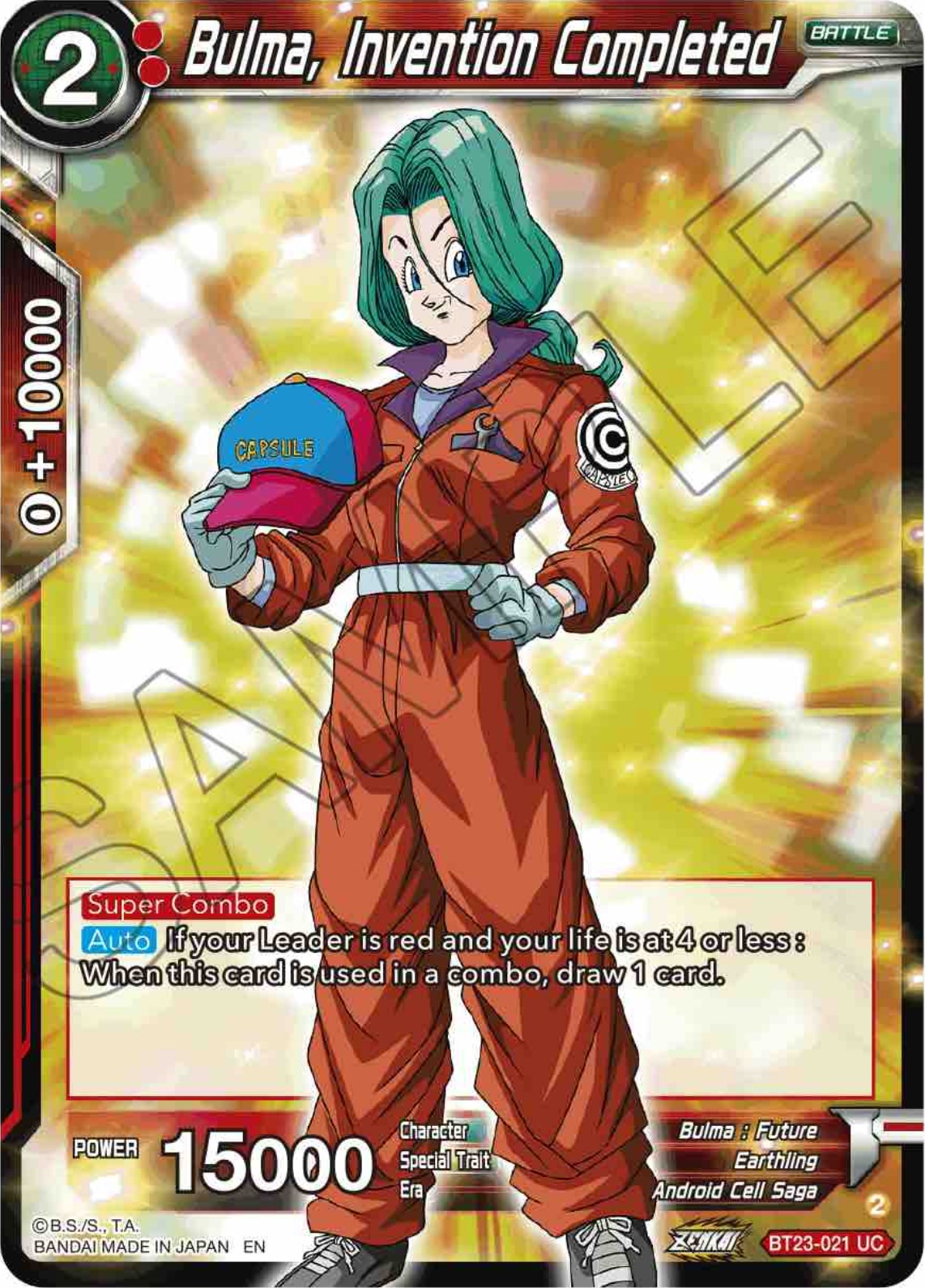 Bulma, Invention Completed (BT23-021) [Perfect Combination] | Event Horizon Hobbies CA