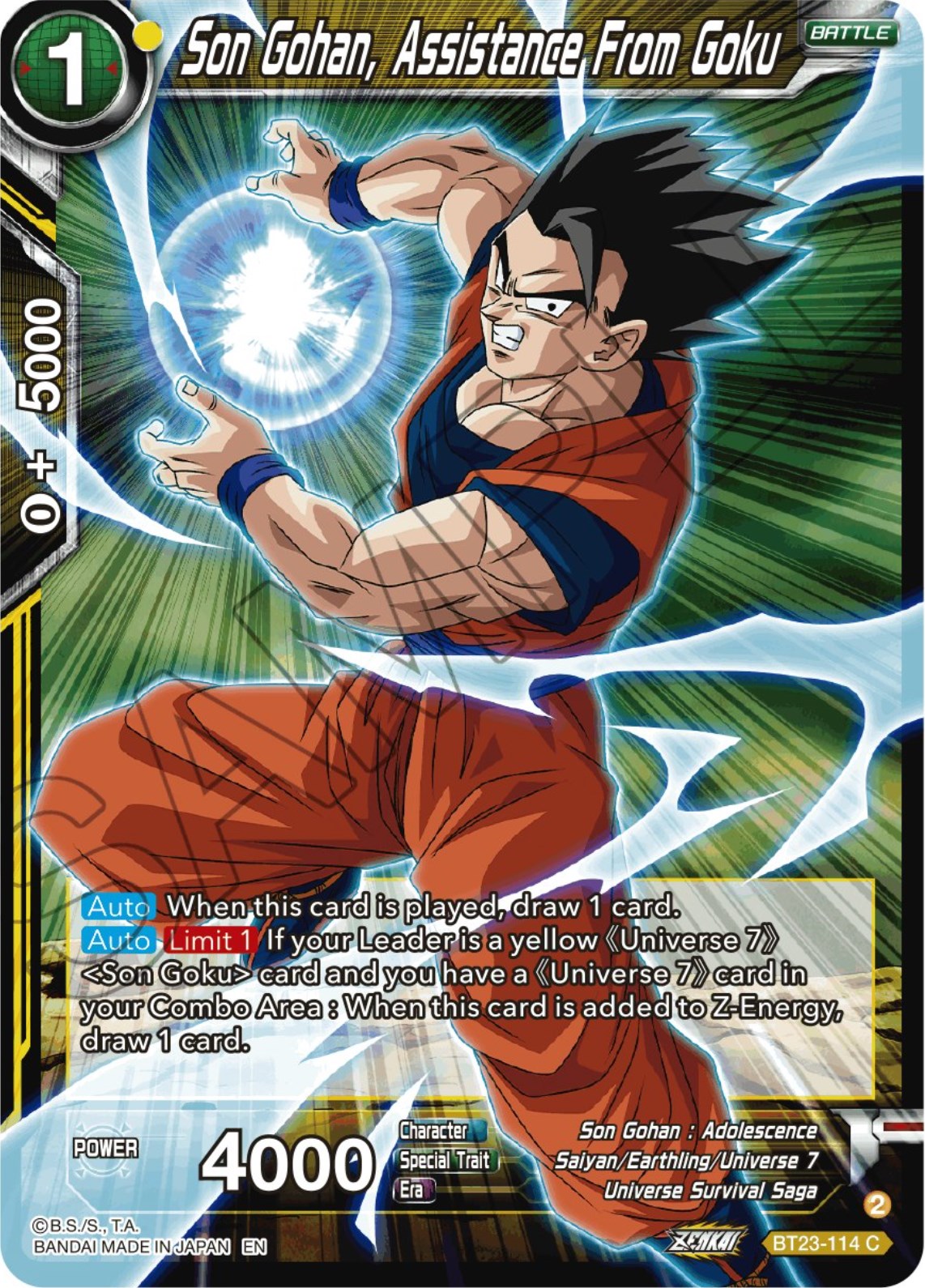 Son Gohan, Assistance From Goku (BT23-114) [Perfect Combination] | Event Horizon Hobbies CA