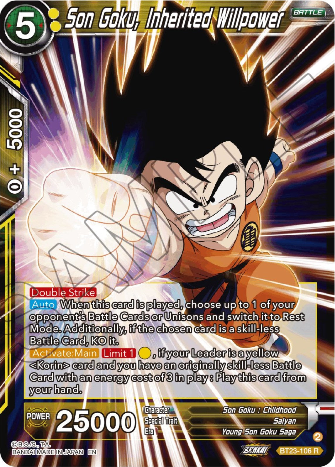 Son Goku, Inherited Willpower (BT23-106) [Perfect Combination] | Event Horizon Hobbies CA