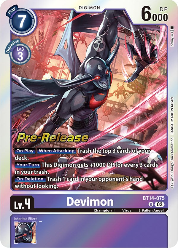 Devimon [BT14-075] [Blast Ace Pre-Release Cards] | Event Horizon Hobbies CA