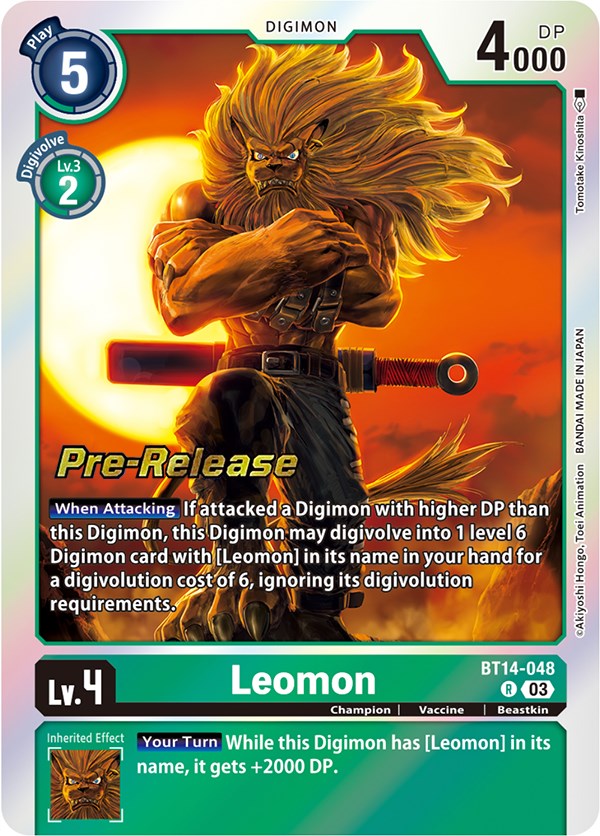 Leomon [BT14-048] [Blast Ace Pre-Release Cards] | Event Horizon Hobbies CA