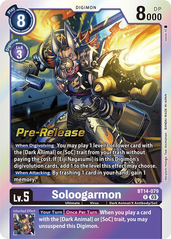 Soloogarmon [BT14-079] [Blast Ace Pre-Release Cards] | Event Horizon Hobbies CA