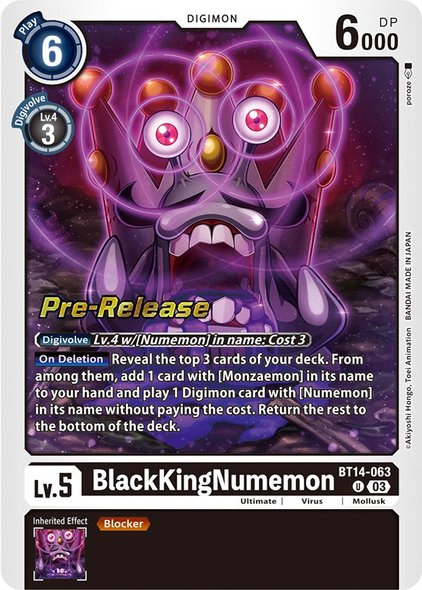 BlackKingNumemon [BT14-063] [Blast Ace Pre-Release Cards] | Event Horizon Hobbies CA