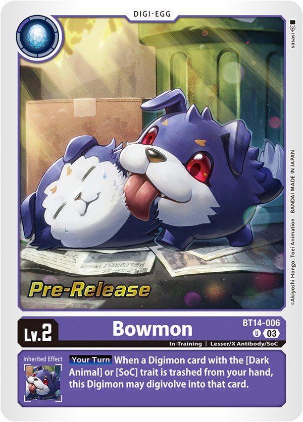 Bowmon [BT14-006] [Blast Ace Pre-Release Cards] | Event Horizon Hobbies CA