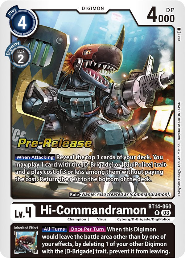 Hi-Commandramon [BT14-060] [Blast Ace Pre-Release Cards] | Event Horizon Hobbies CA