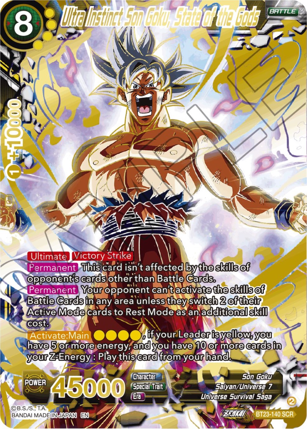 Ultra Instinct Son Goku, State of the Gods (BT23-140) [Perfect Combination] | Event Horizon Hobbies CA