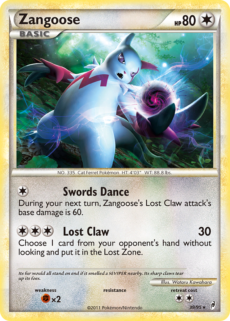 Zangoose (39/95) [HeartGold & SoulSilver: Call of Legends] | Event Horizon Hobbies CA