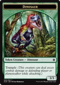 Dinosaur // Treasure (009) Double-sided Token [Ixalan Tokens] | Event Horizon Hobbies CA