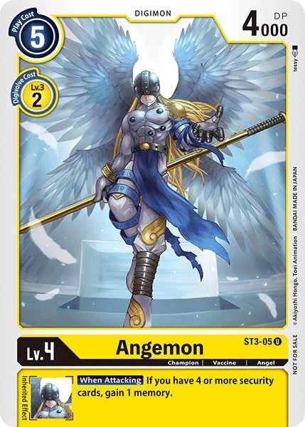 Angemon [ST3-05] (Official Tournament Pack Vol.3) [Starter Deck: Heaven's Yellow Promos] | Event Horizon Hobbies CA