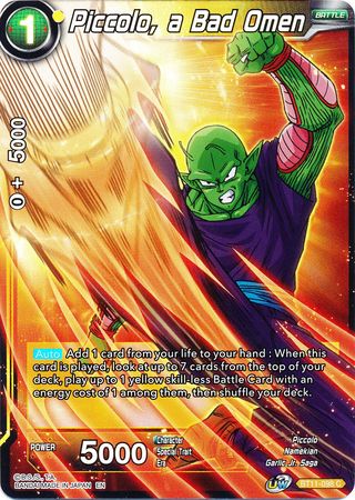 Piccolo, a Bad Omen (BT11-098) [Vermilion Bloodline 2nd Edition] | Event Horizon Hobbies CA