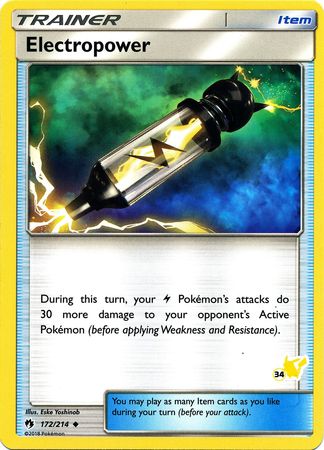 Electropower (172/214) (Pikachu Stamp #34) [Battle Academy 2020] | Event Horizon Hobbies CA