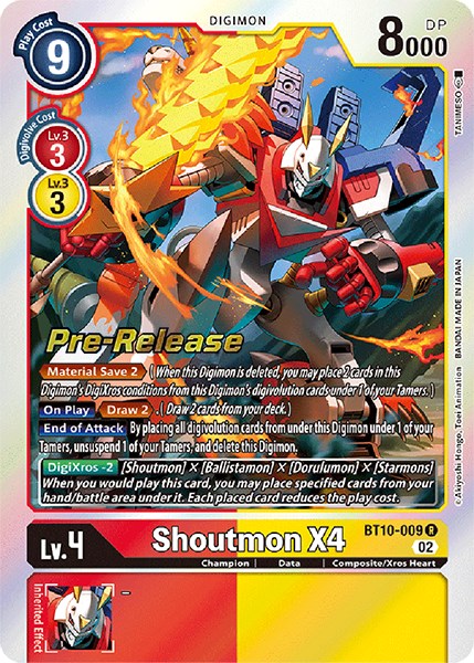 Shoutmon X4 [BT10-009] [Xros Encounter Pre-Release Cards] | Event Horizon Hobbies CA