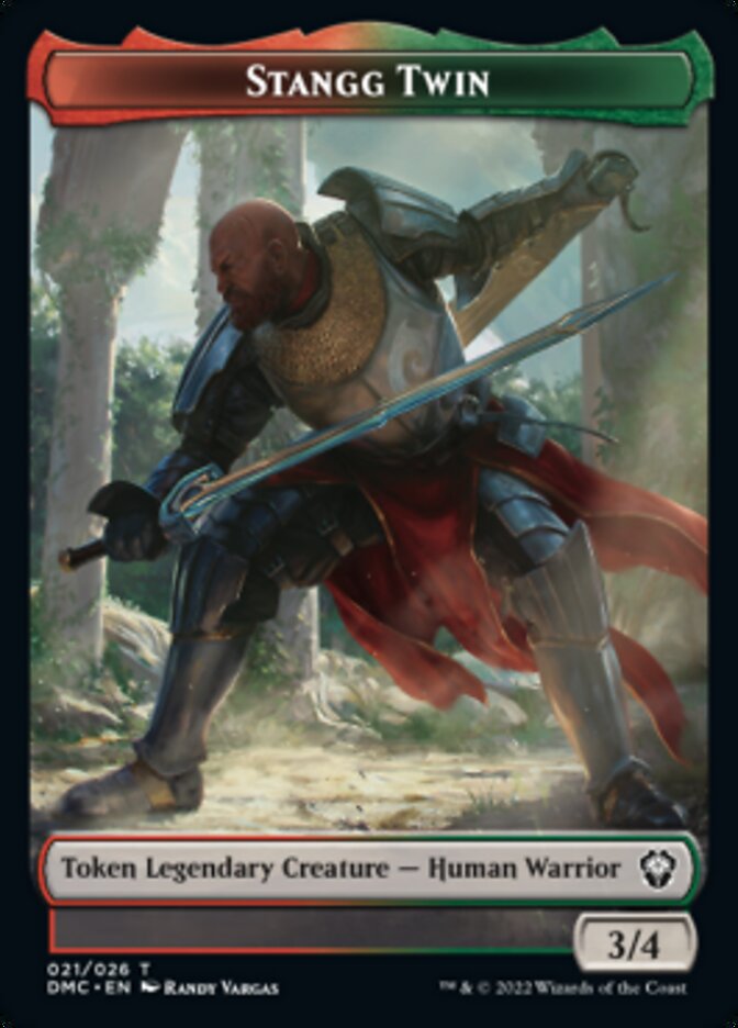 Soldier // Stangg Twin Double-sided Token [Dominaria United Tokens] | Event Horizon Hobbies CA