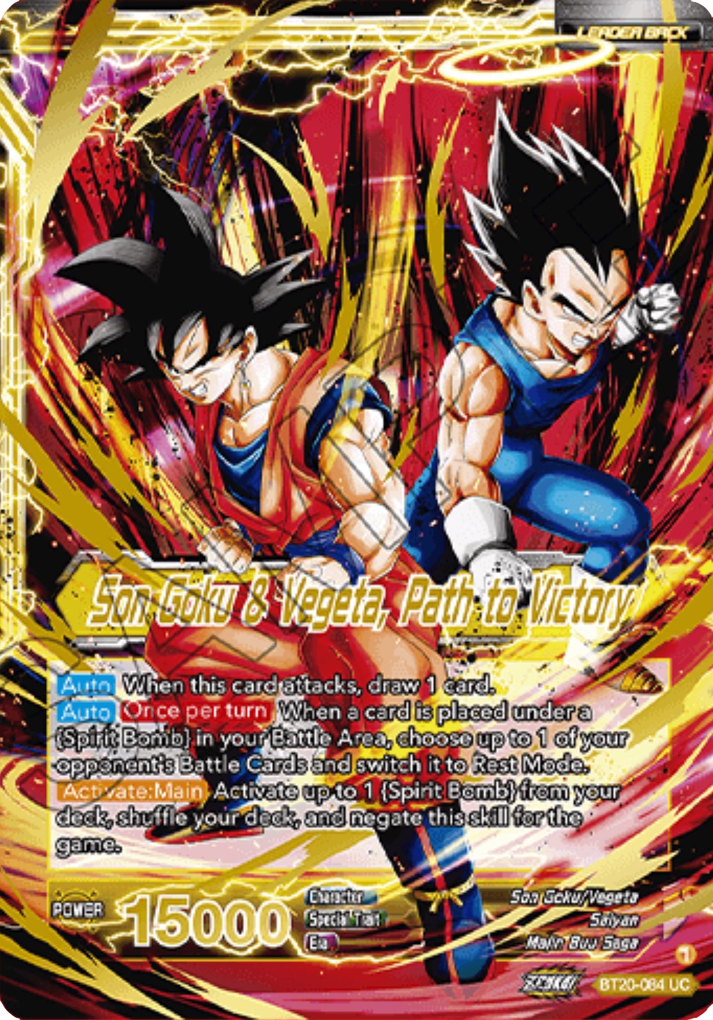 SS Vegito // Son Goku & Vegeta, Path to Victory (Giant Card) (BT20-084) [Oversized Cards] | Event Horizon Hobbies CA