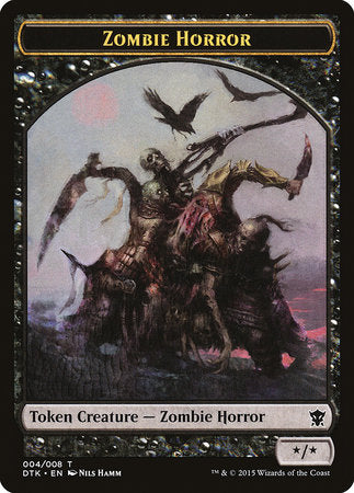 Zombie Horror Token [Dragons of Tarkir Tokens] | Event Horizon Hobbies CA