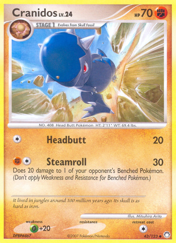 Cranidos (43/123) [Diamond & Pearl: Mysterious Treasures] | Event Horizon Hobbies CA