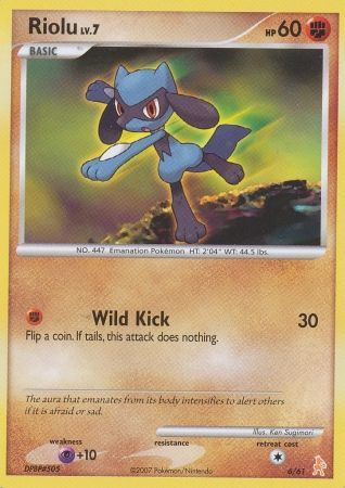 Riolu (6/61) [Diamond & Pearl: Trainer Kit - Lucario] | Event Horizon Hobbies CA