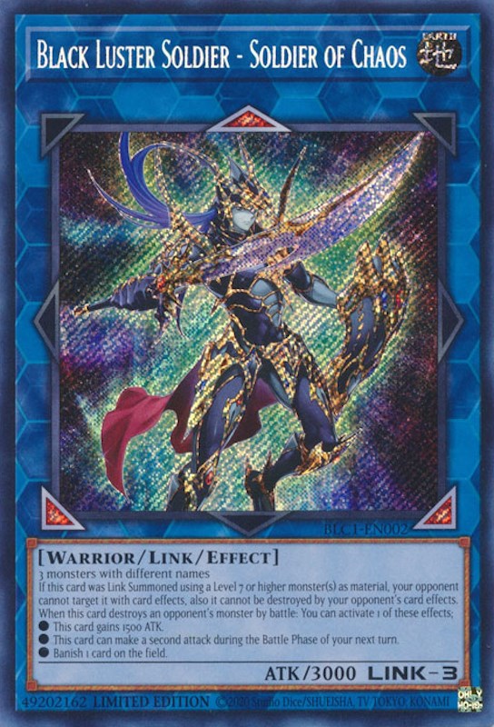 Black Luster Soldier - Soldier of Chaos [BLC1-EN002] Secret Rare | Event Horizon Hobbies CA