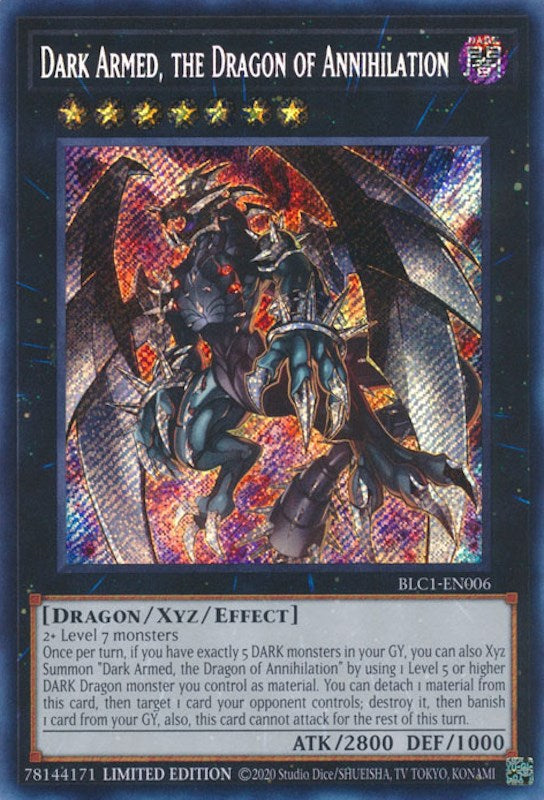 Dark Armed, the Dragon of Annihilation [BLC1-EN006] Secret Rare | Event Horizon Hobbies CA