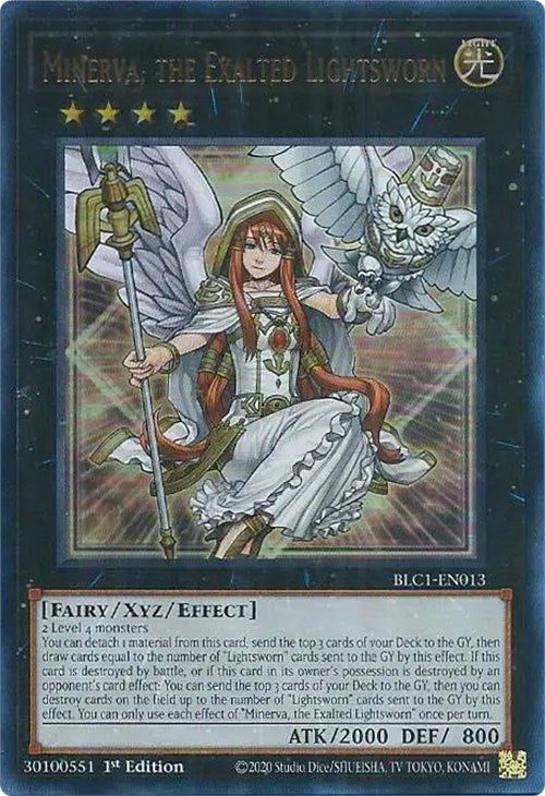 Minerva, the Exalted Lightsworn [BLC1-EN013] Ultra Rare | Event Horizon Hobbies CA