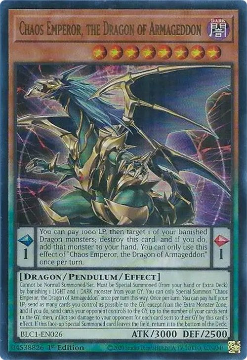 Chaos Emperor, the Dragon of Armageddon [BLC1-EN026] Ultra Rare | Event Horizon Hobbies CA