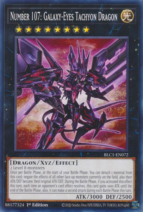 Number 107: Galaxy-Eyes Tachyon Dragon [BLC1-EN072] Common | Event Horizon Hobbies CA