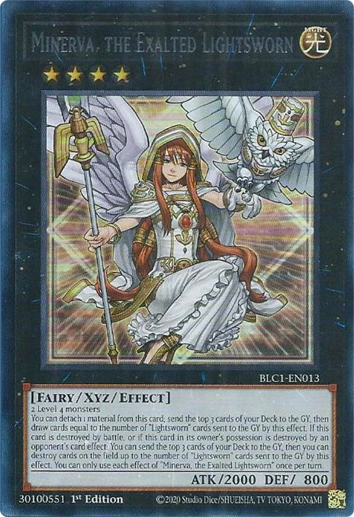 Minerva, the Exalted Lightsworn (Silver) [BLC1-EN013] Ultra Rare | Event Horizon Hobbies CA