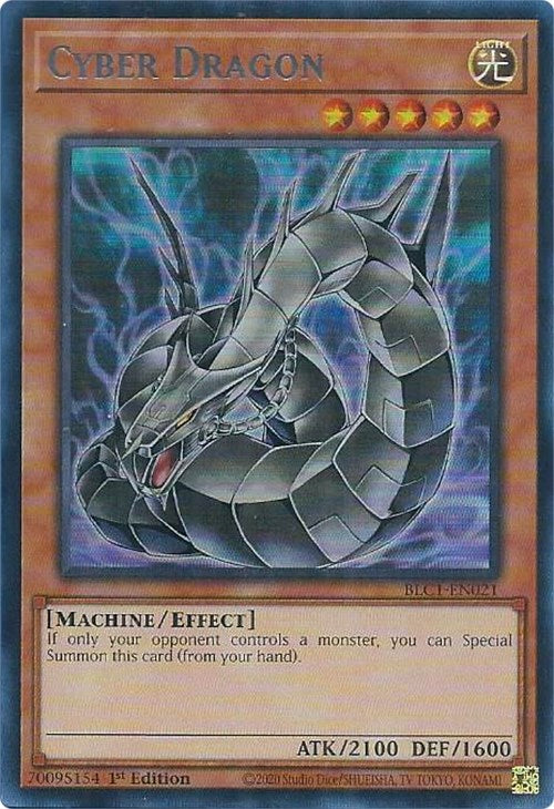 Cyber Dragon (Alternate Art) (Silver) [BLC1-EN021] Ultra Rare | Event Horizon Hobbies CA