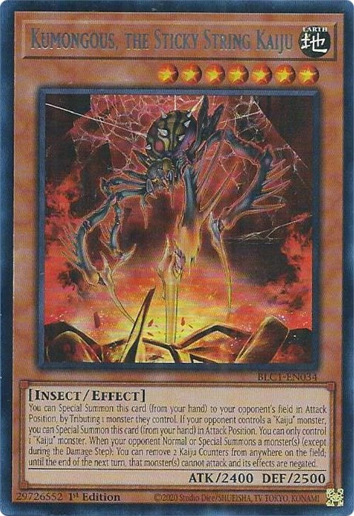 Kumongous, the Sticky String Kaiju (Silver) [BLC1-EN034] Ultra Rare | Event Horizon Hobbies CA