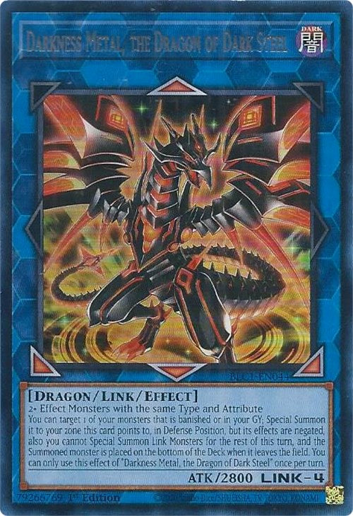 Darkness Metal, the Dragon of Dark Steel (Silver) [BLC1-EN044] Ultra Rare | Event Horizon Hobbies CA