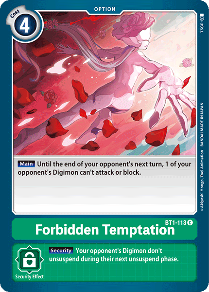 Forbidden Temptation [BT1-113] [Release Special Booster Ver.1.0] | Event Horizon Hobbies CA