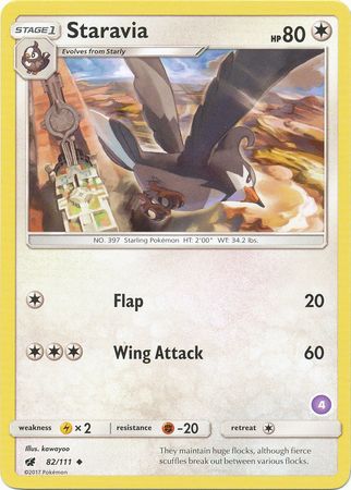 Staravia (82/111) (Deck Exclusive #4) [Sun & Moon: Trainer Kit - Alolan Sandslash] | Event Horizon Hobbies CA