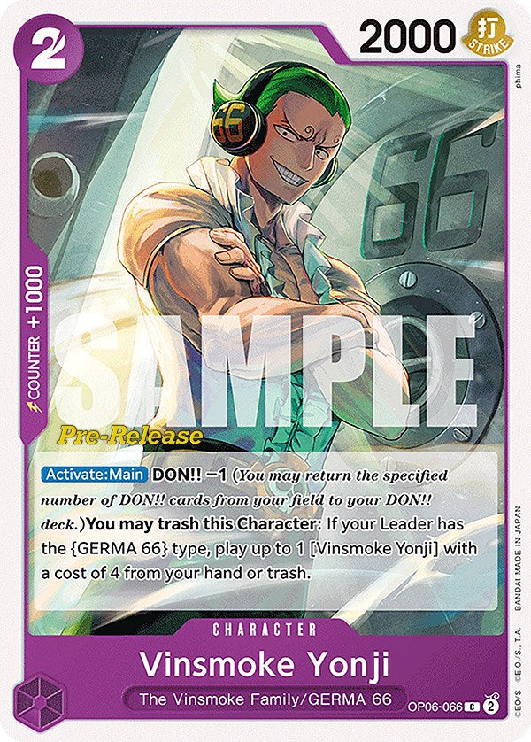 Vinsmoke Yonji [Wings of the Captain Pre-Release Cards] | Event Horizon Hobbies CA