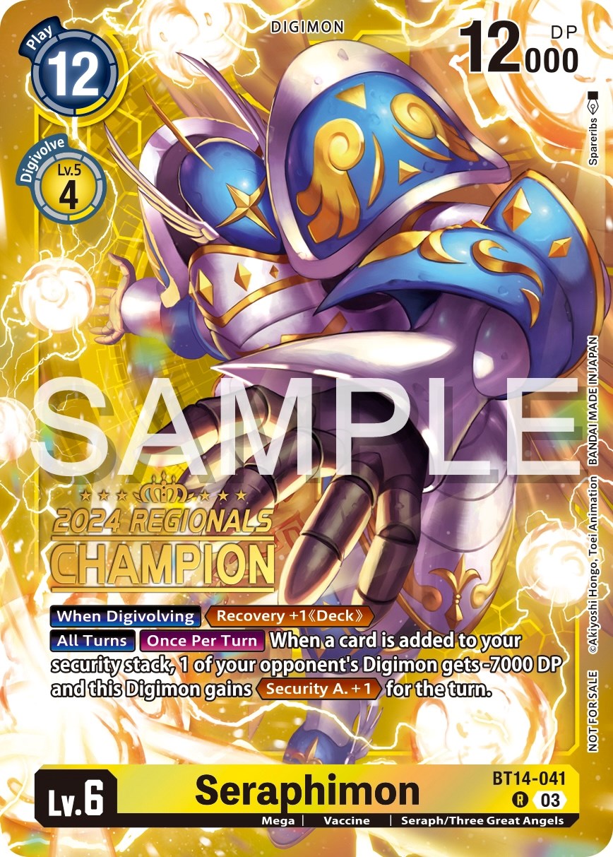 Seraphimon [BT14-041] (2024 Regionals Champion) [Blast Ace Promos] | Event Horizon Hobbies CA