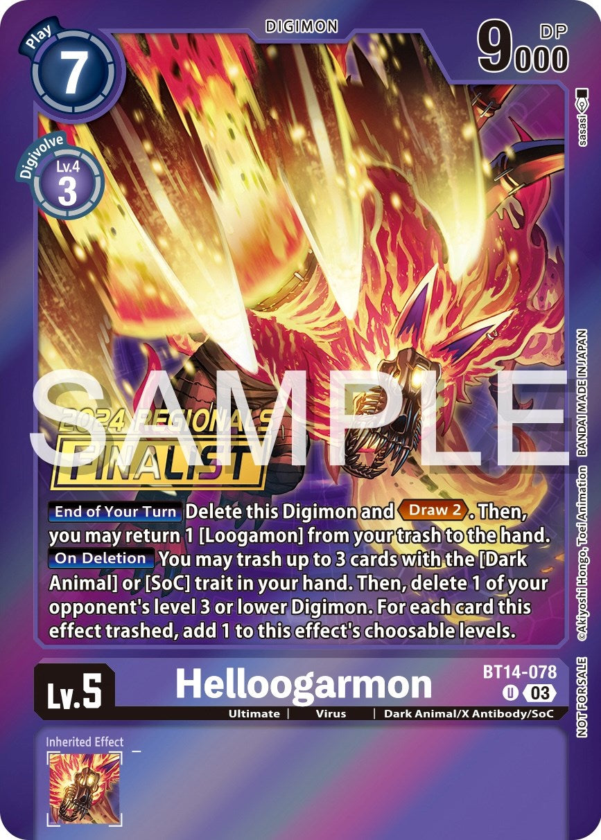 Helloogarmon [BT14-078] (2024 Regionals Finalist) [Blast Ace Promos] | Event Horizon Hobbies CA