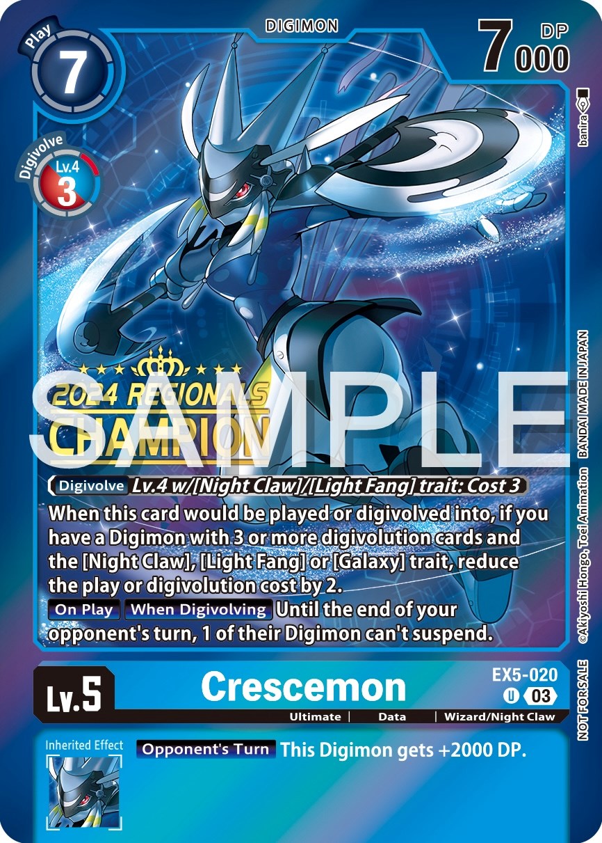 Crescemon [EX5-020] (2024 Regionals Champion) [Animal Colosseum Promos] | Event Horizon Hobbies CA