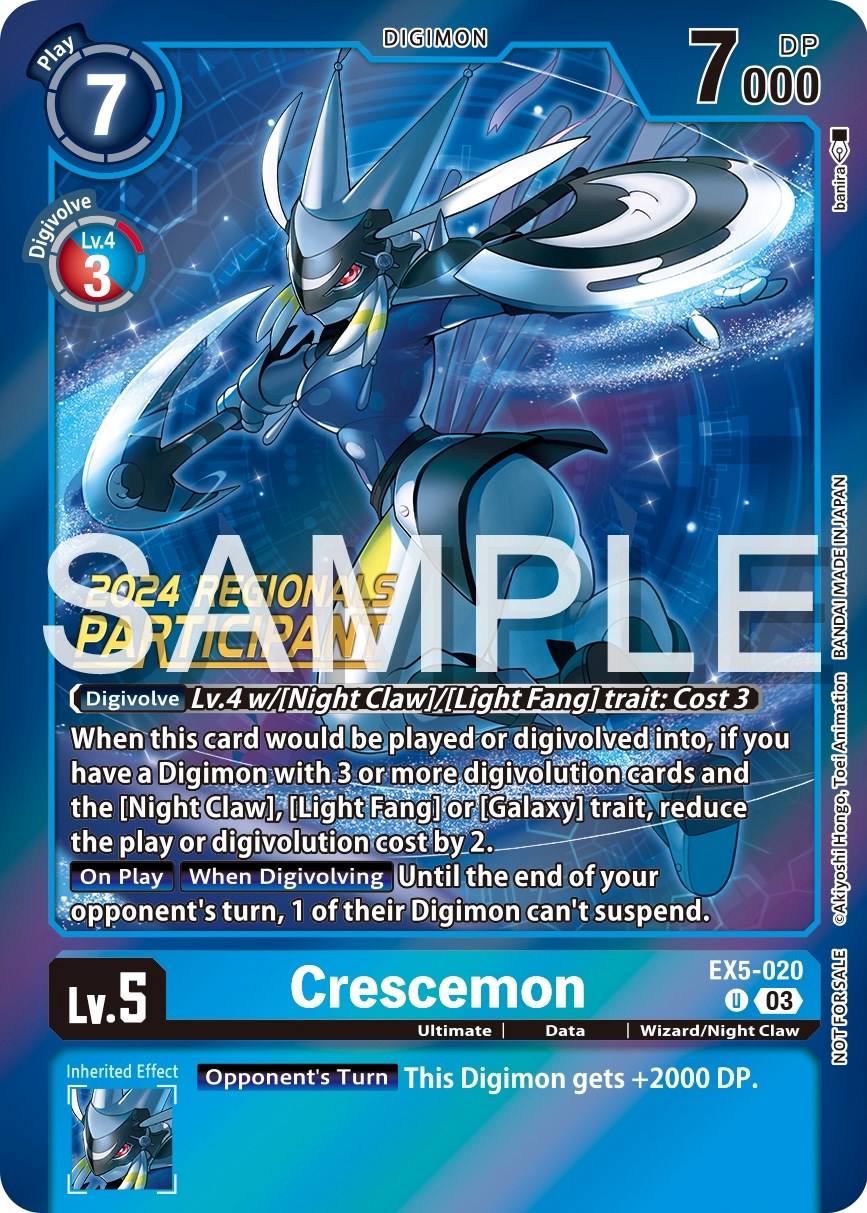 Crescemon [EX5-020] (2024 Regionals Participant) [Animal Colosseum Promos] | Event Horizon Hobbies CA