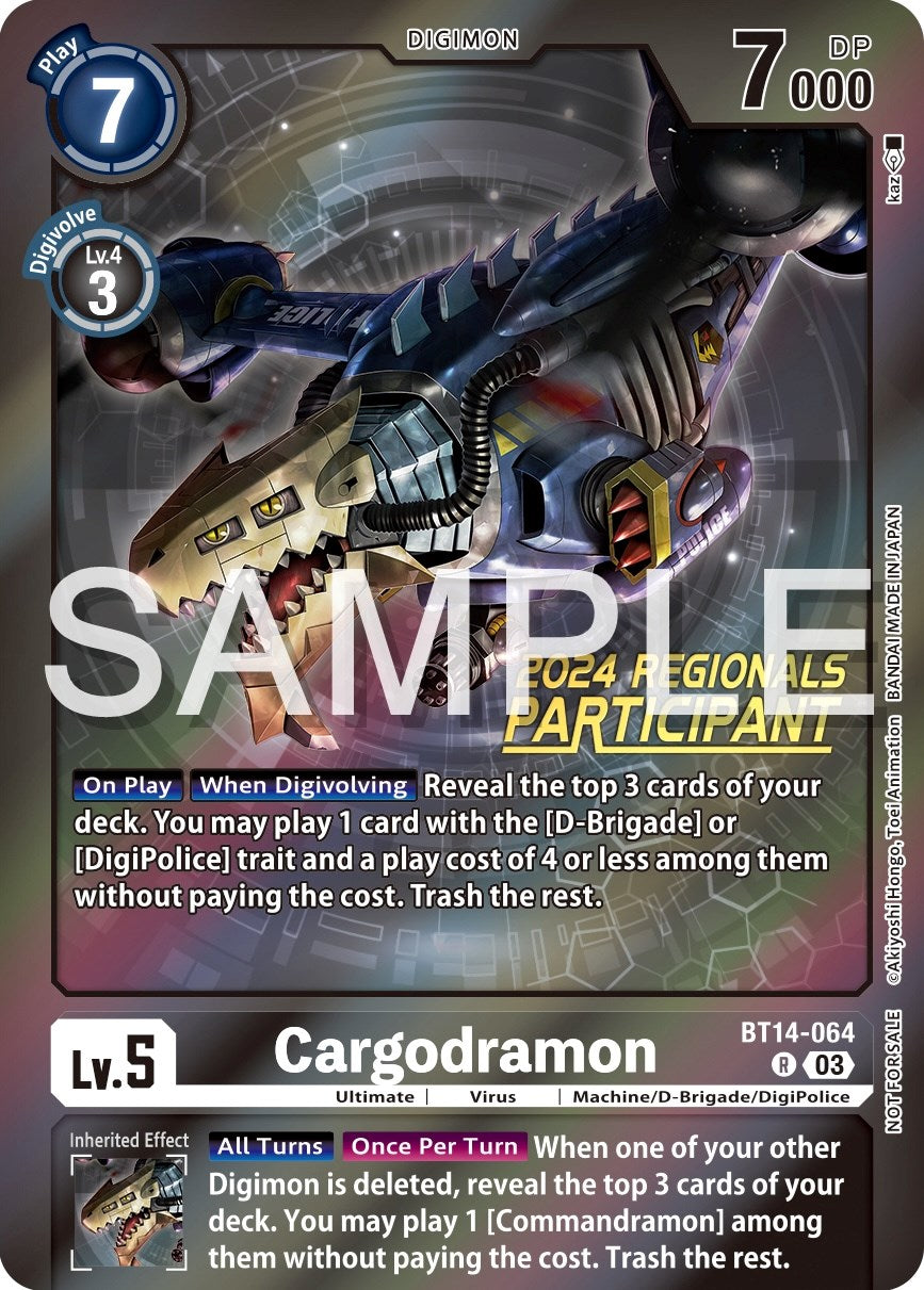 Cargodramon [BT14-064] (2024 Regionals Participant) [Blast Ace Promos] | Event Horizon Hobbies CA