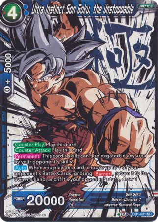 Ultra Instinct Son Goku, the Unstoppable (Alternate Art) (DB1-021) [Special Anniversary Set 2020] | Event Horizon Hobbies CA