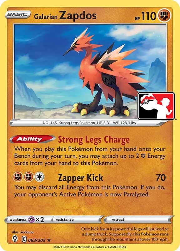 Galarian Zapdos (082/203) [Prize Pack Series One] | Event Horizon Hobbies CA