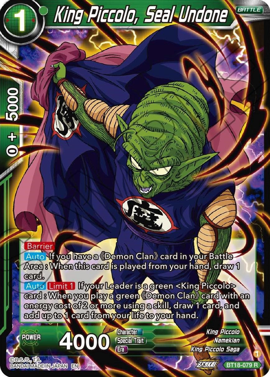 King Piccolo, Seal Undone (BT18-079) [Dawn of the Z-Legends] | Event Horizon Hobbies CA