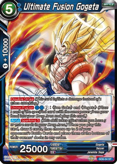 Ultimate Fusion Gogeta (Reprint) (SD6-04) [Battle Evolution Booster] | Event Horizon Hobbies CA